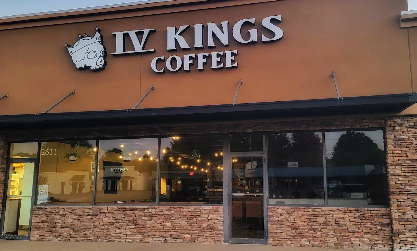 The front of IV Kings Coffee in Jonesboro